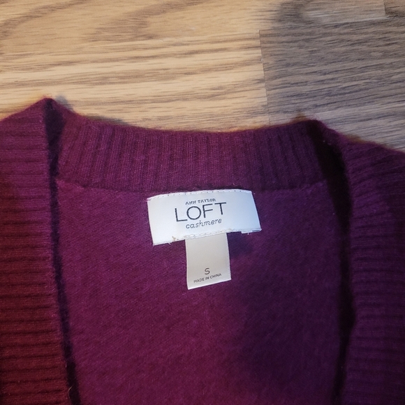 Purple Cashmere Cardi From LOFT - Picture 2 of 9